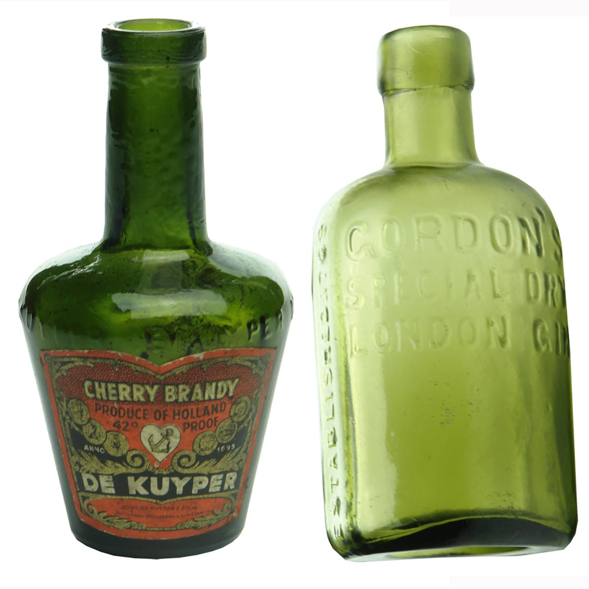 Pair of Samples: De Kuyper Cherry Brandy and Gordon's Gin.