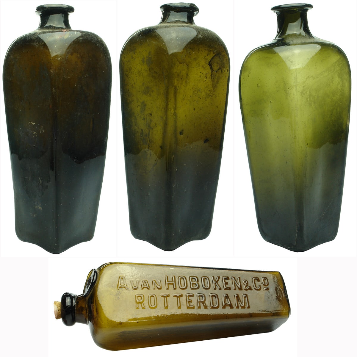 Four various Gin bottles