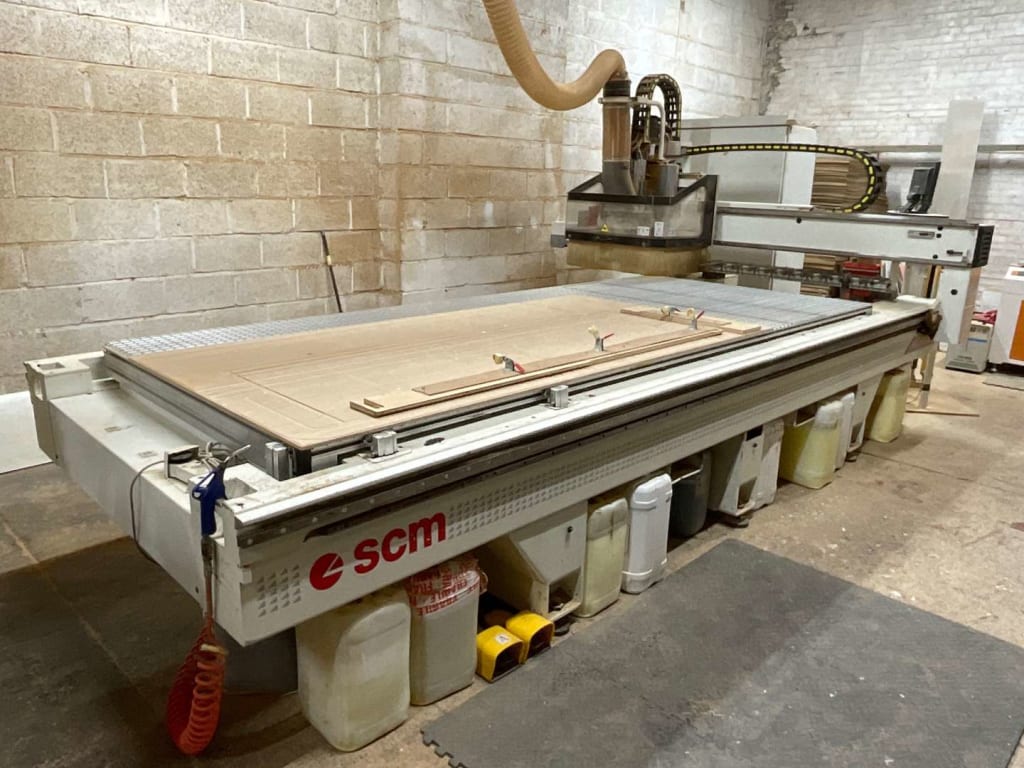 Woodworking Machinery, SCM CNC Router, Burkle Thermovac, Brandt Edgebander, Compressors, Forklift & More due to Closure