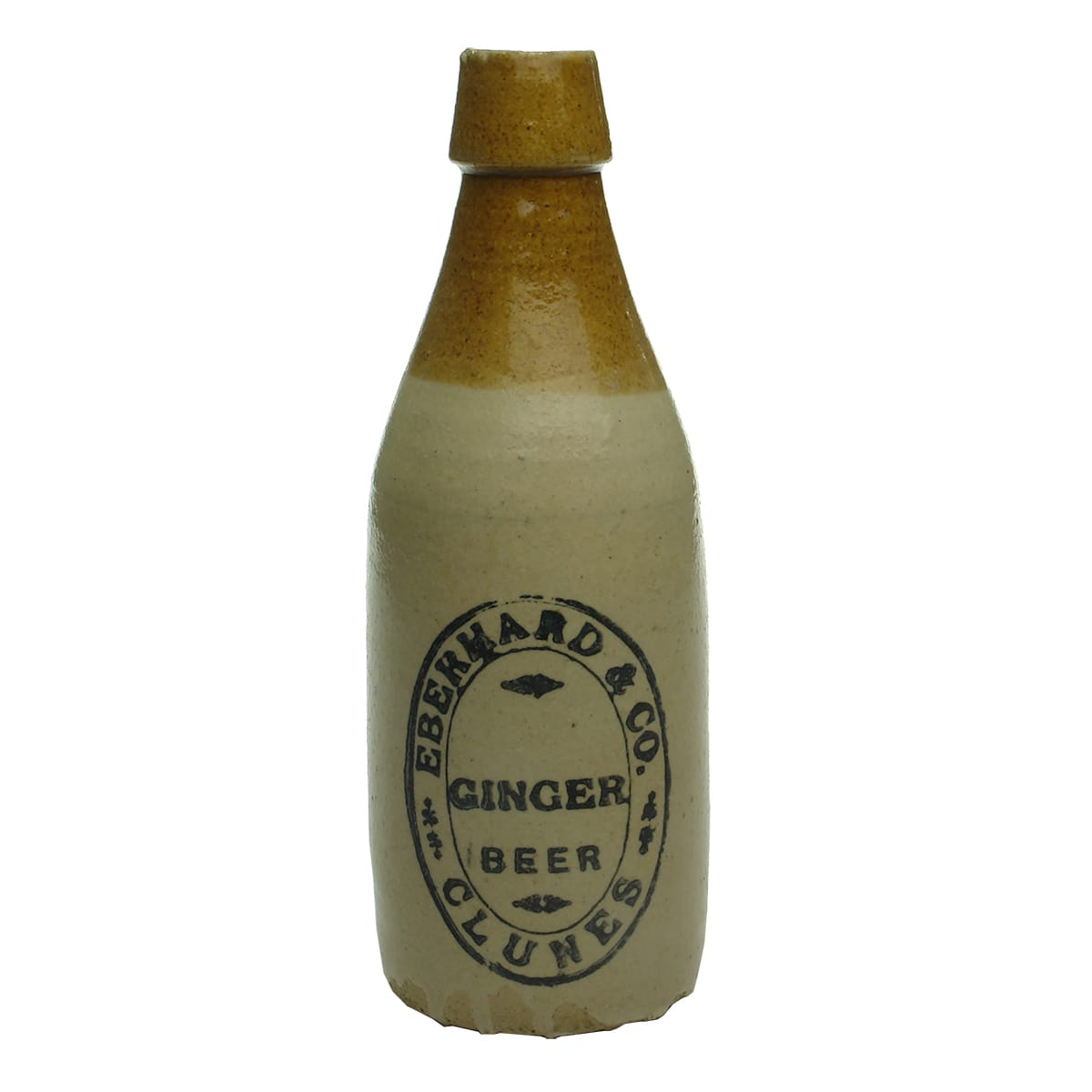 Ginger Beer. Eberhard & Co, Clunes. Cork stopper. Champagne. Tan Top. (Victoria)