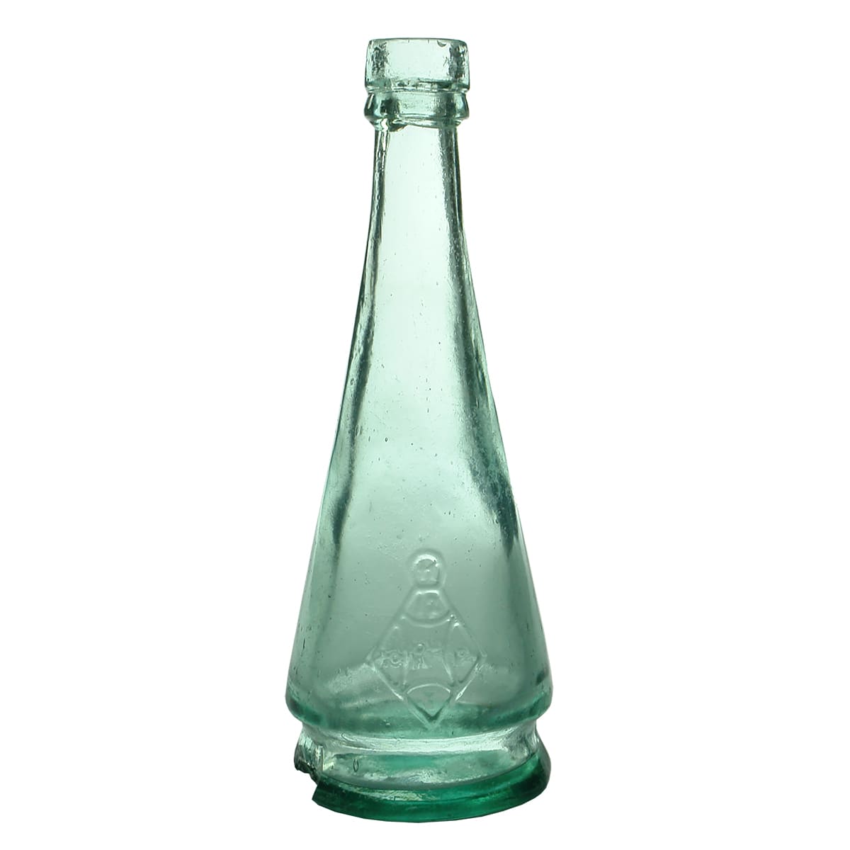 Goldfields Salad Oil. Conical with stepped base. Registration Diamond to front.