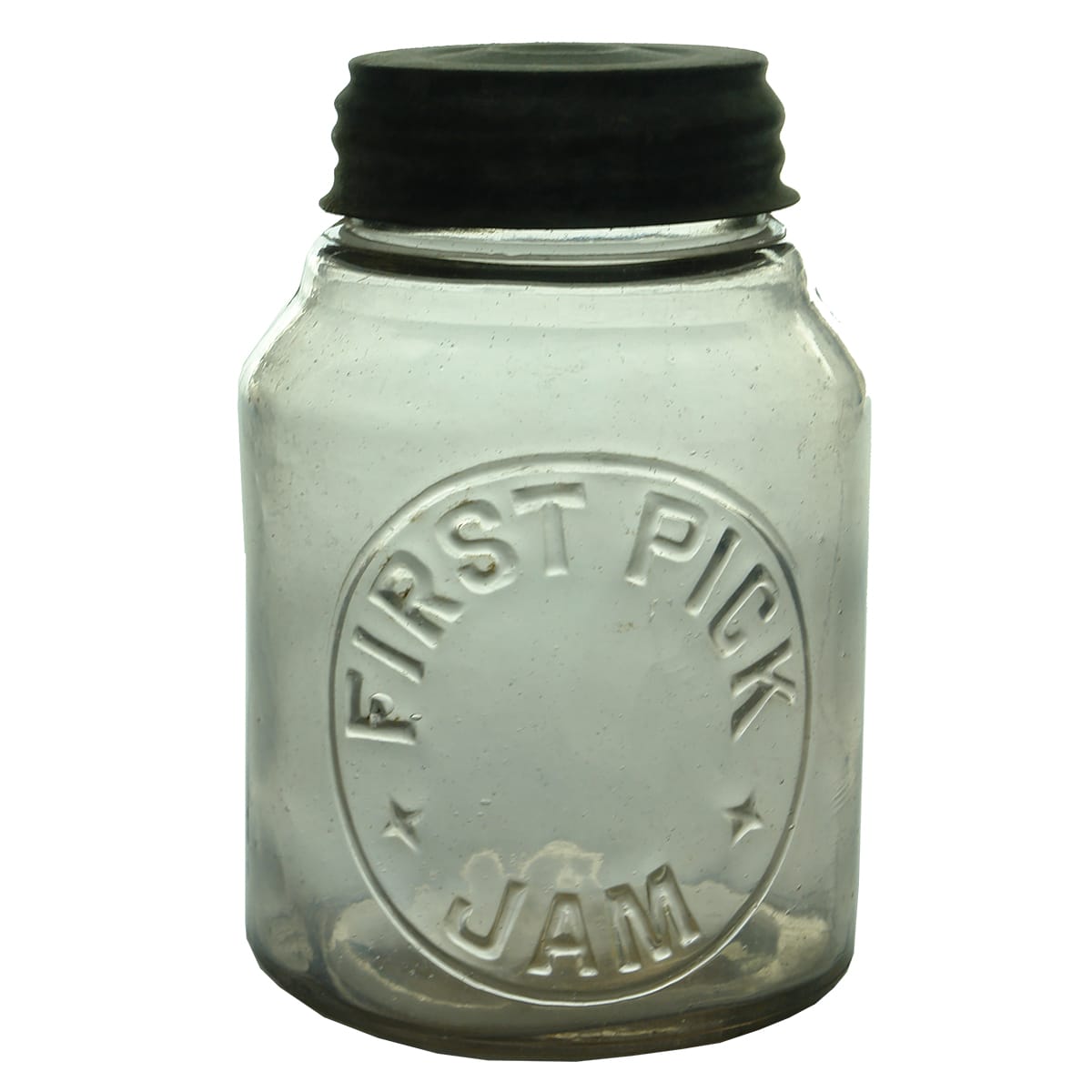 Jar. First Pick Jam. (Cunliff & Paterson, Melbourne) Clear. 2 Pound. (Victoria)