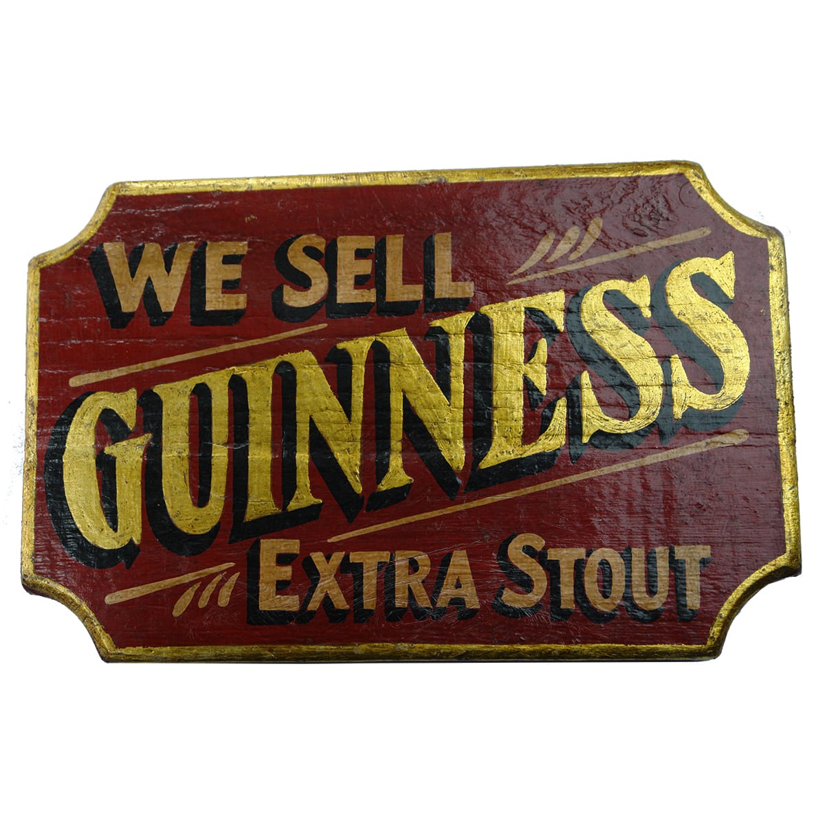 Wooden Advertising Board. Guinness Extra Stout.