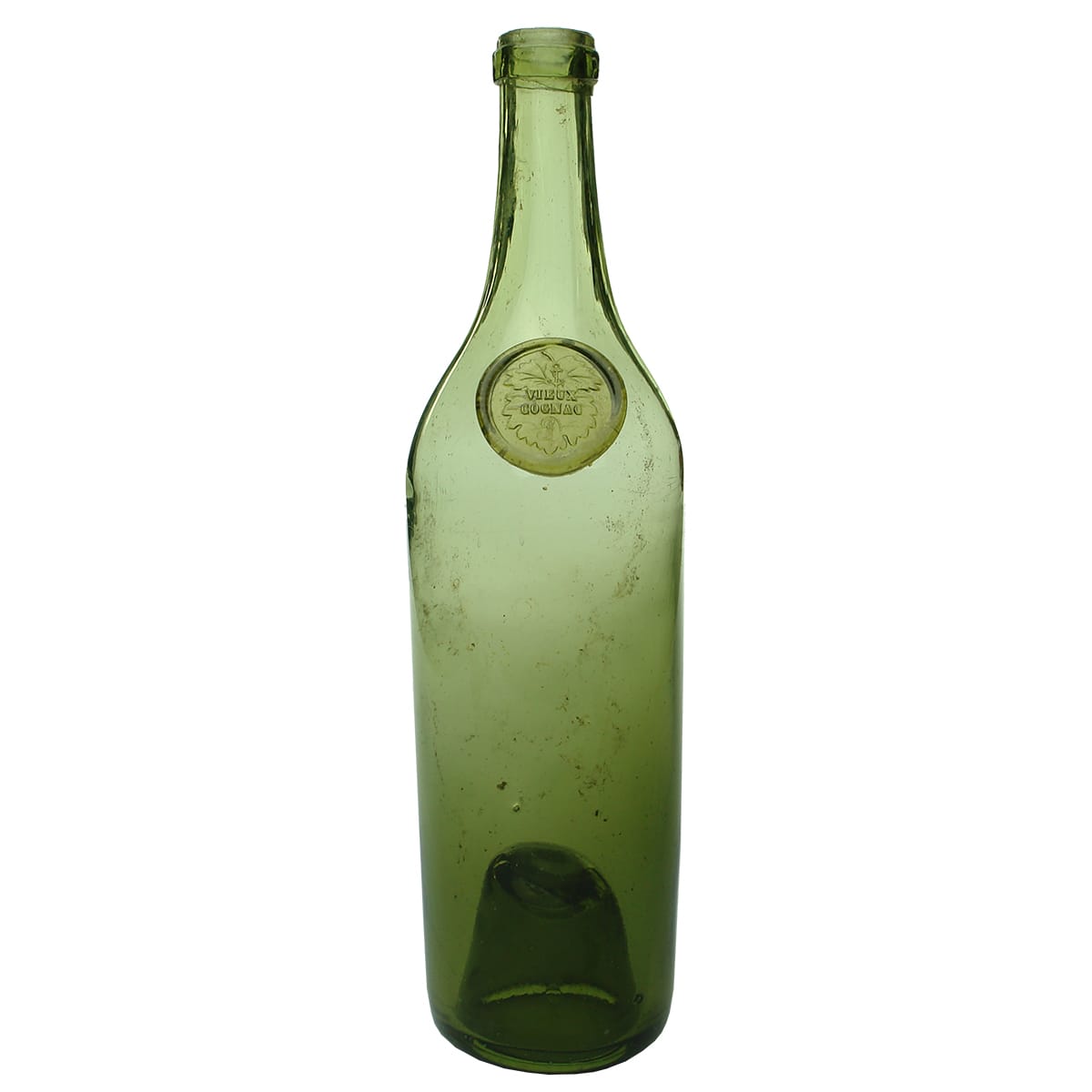 Cognac. Anchor, DJB and Vine Leaf. (Seal glued on this one) Green. 26 oz.
