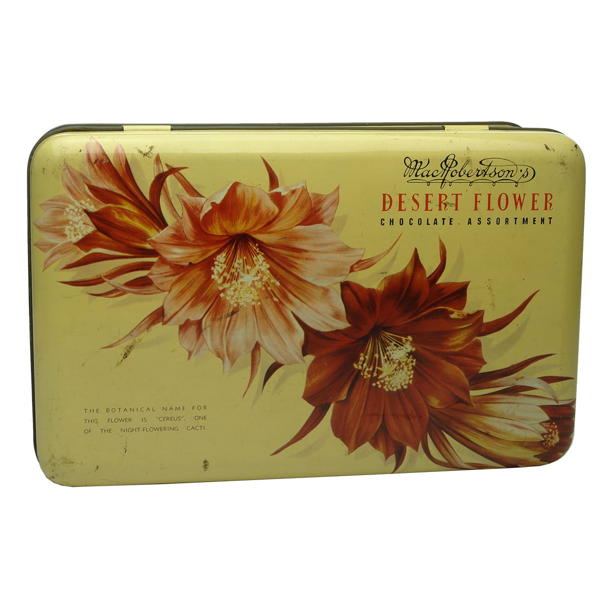 Tin. MacRobertson's Chocolates. Desert Flower.