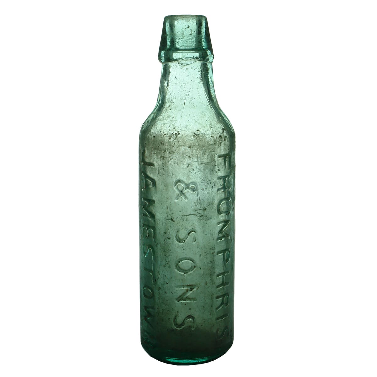 Lamont.  F. Humphris & Sons, Jamestown.  Aqua.  10 oz. (South Australia)