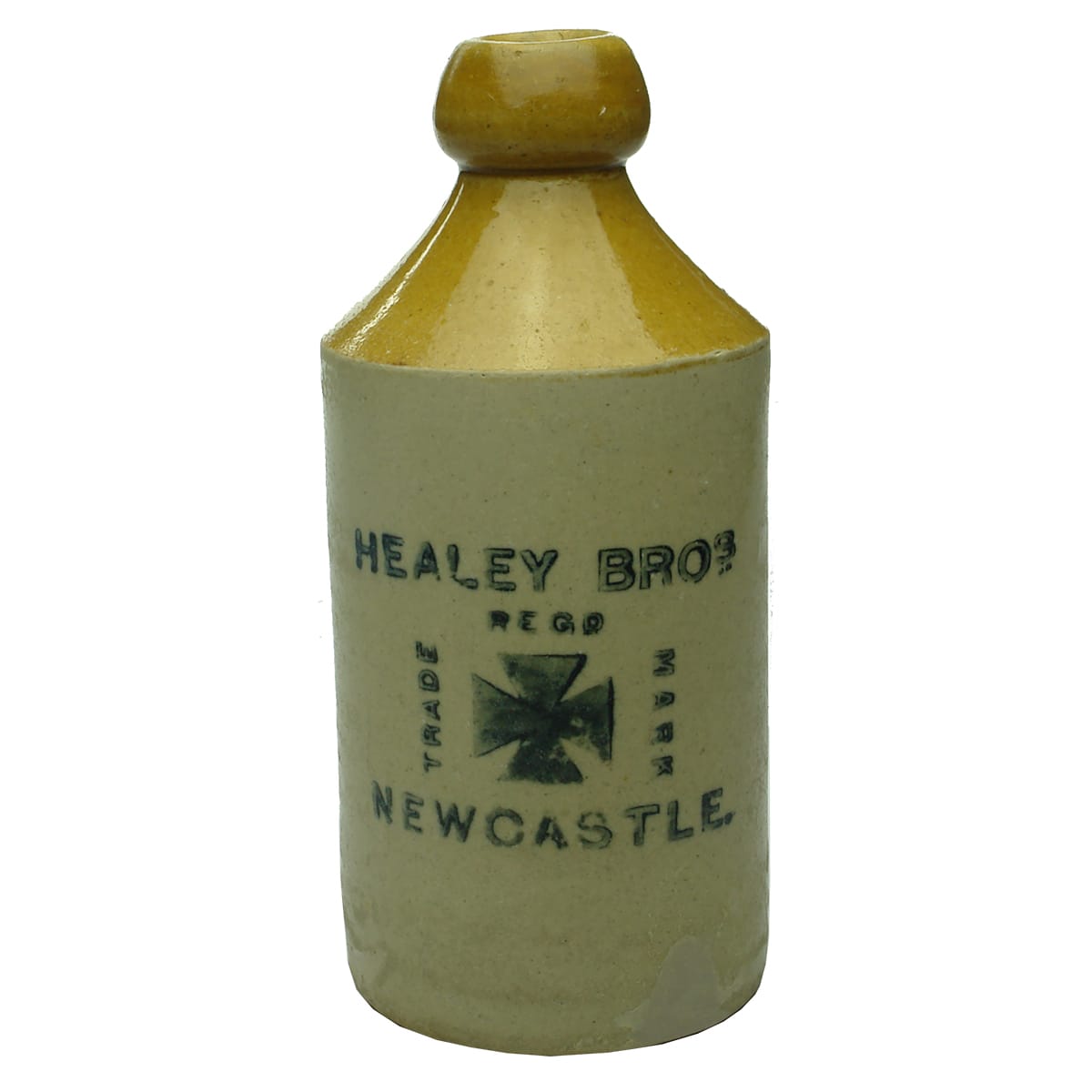 GInger Beer. Healey Bros., Newcastle. Dump. Tan Top. (New South Wales)