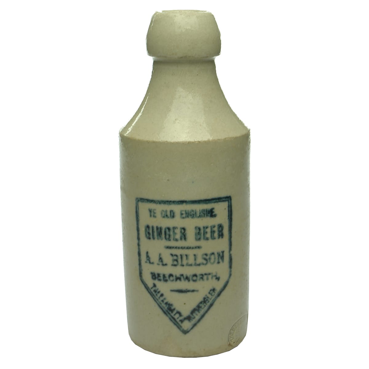 Ginger Beer. Billson, Beechworth, Tallangatta & Rutherglen. Dump. All White. 10 oz. (Victoria)