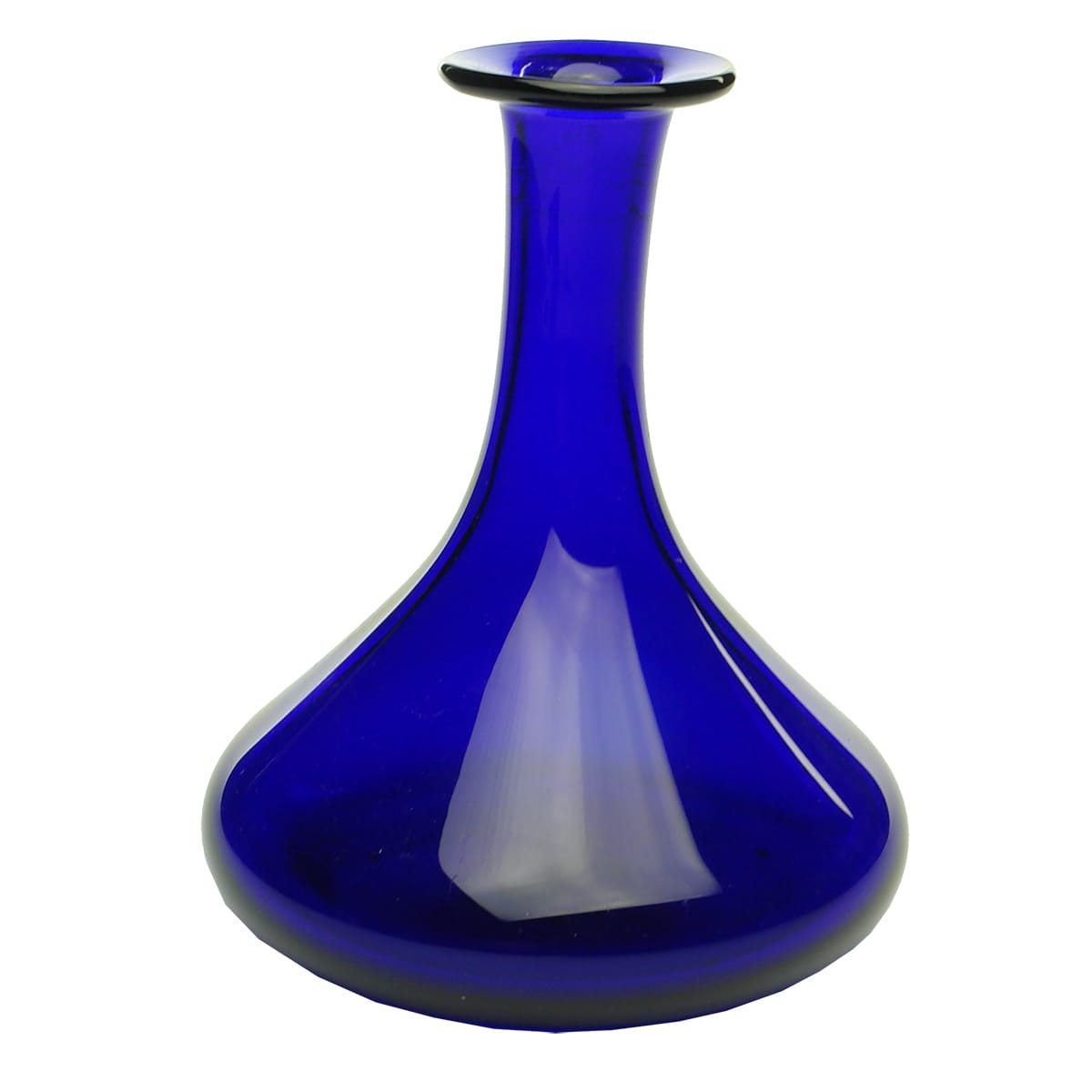 Cobalt Blue glass Carafe or Vase. Pontil scarred.