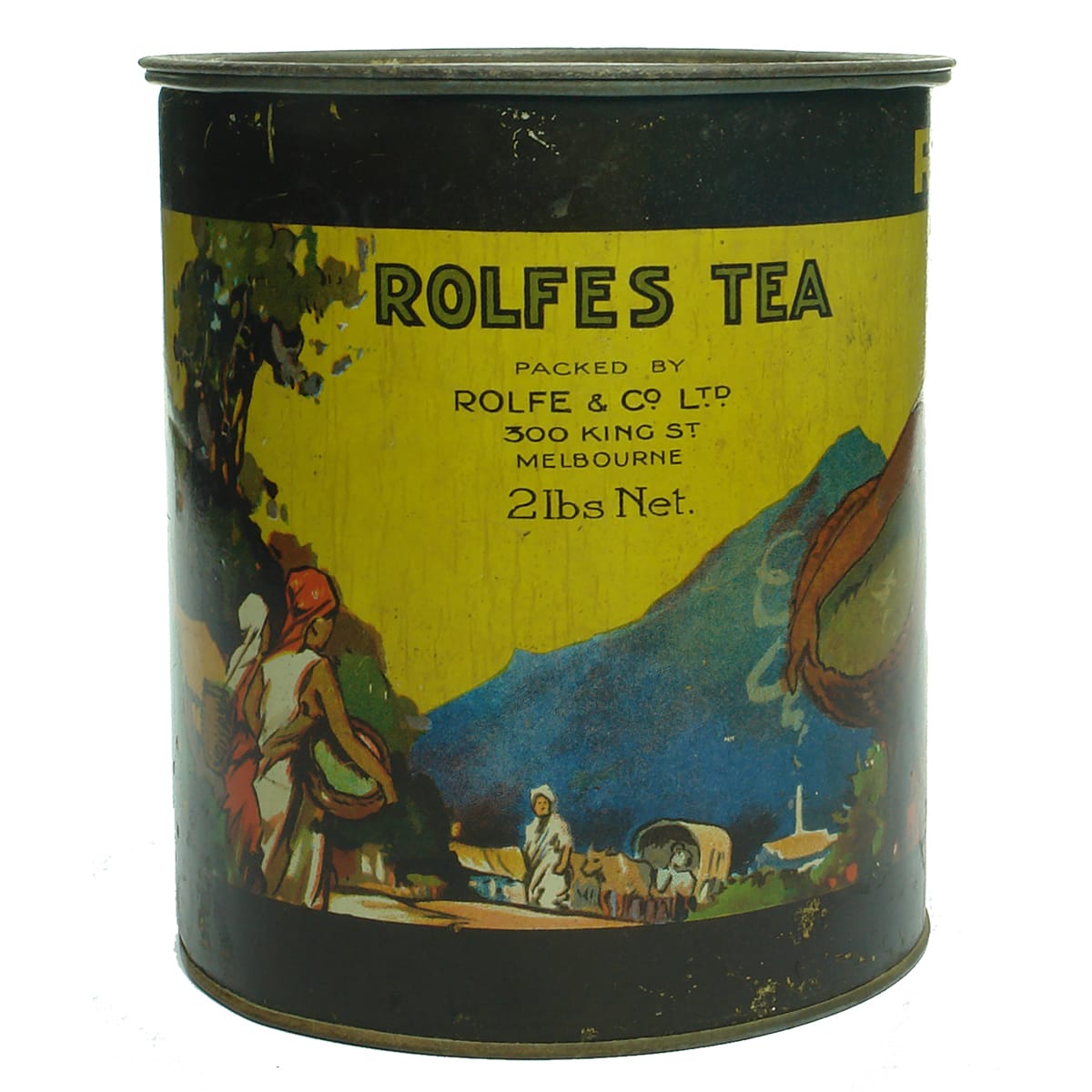 Tea Tin. Rolfes Tea, Melbourne. 2 Pound. (Victoria)