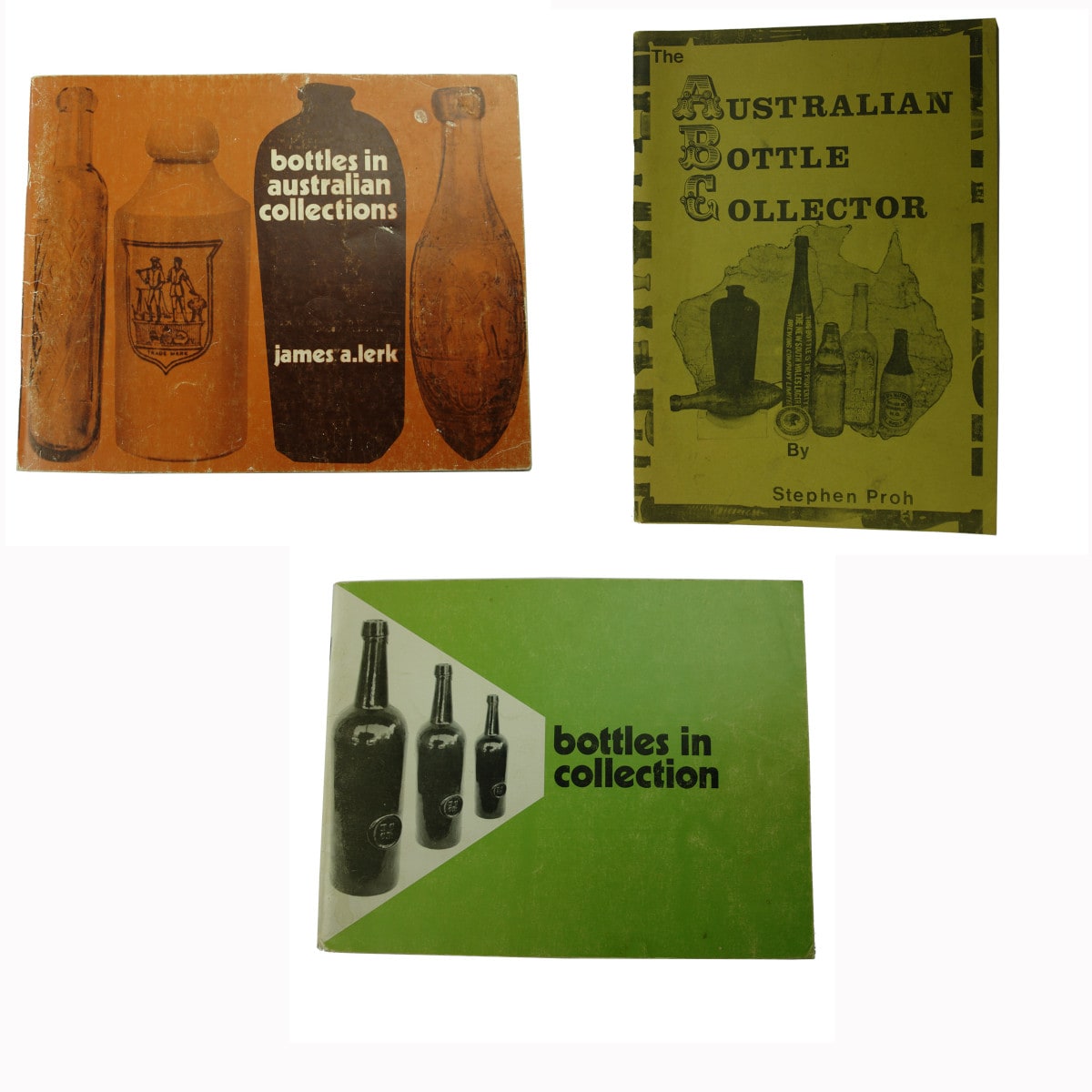 Three early Australian Bottle Collecting Reference Books