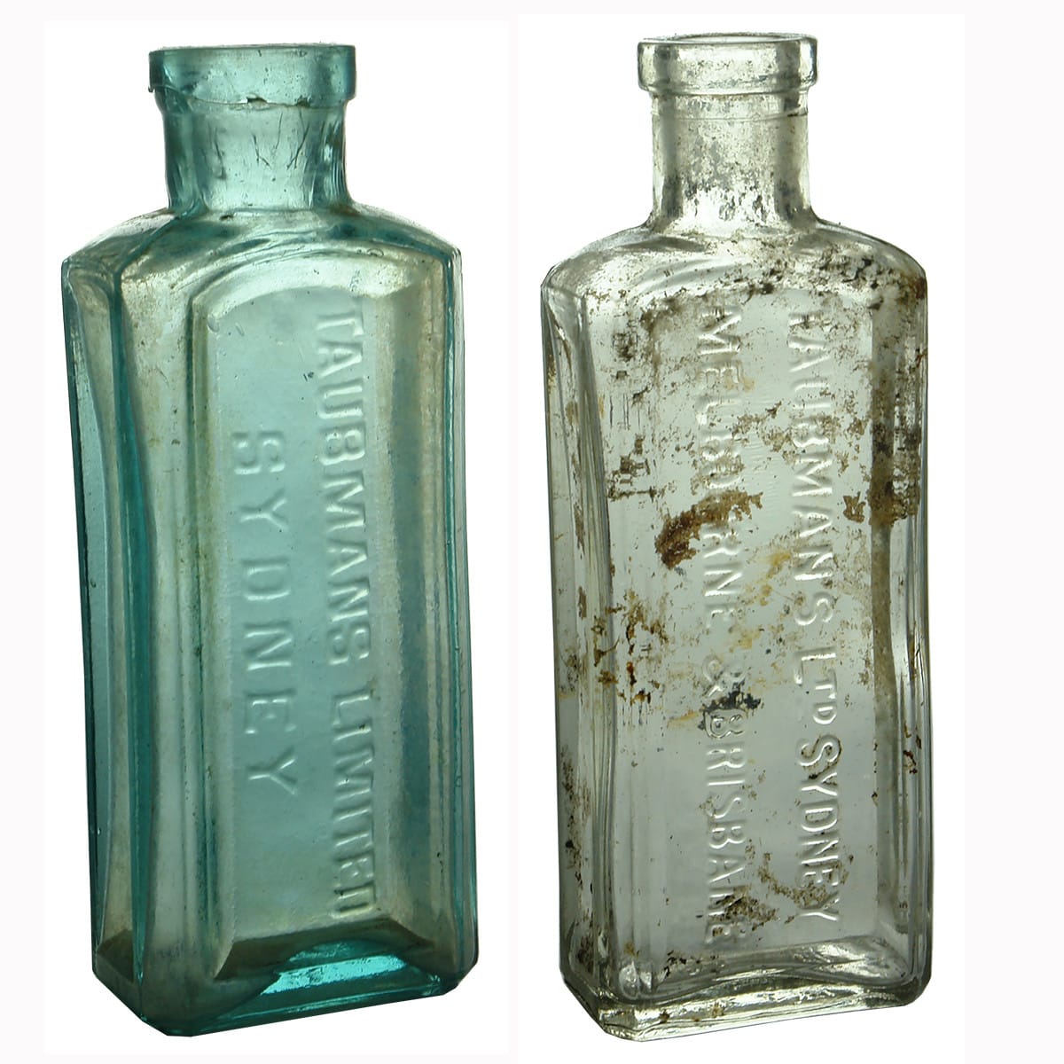 Pair of Varnish/Dye bottles. Taubman's Limited. (New South Wales, Victoria & Queensland)