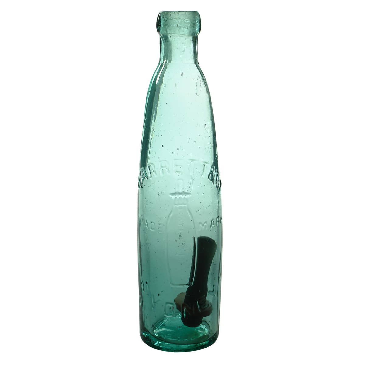 Stick Bottle. Barrett, Sydney. Ross glass works. (New South Wales)