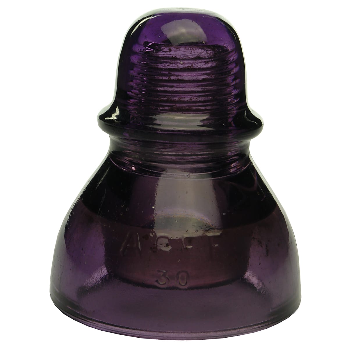 Insulator. AGEE. Large bell shape.  Amethyst. CD490.