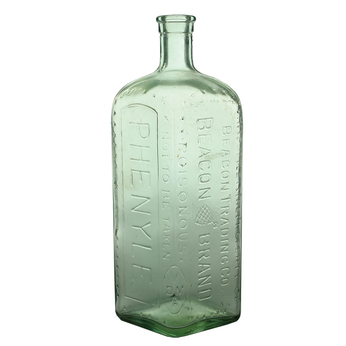 Phenyle. Beacon Brand Geelong. Later type. Aqua. 26 oz (Victoria)