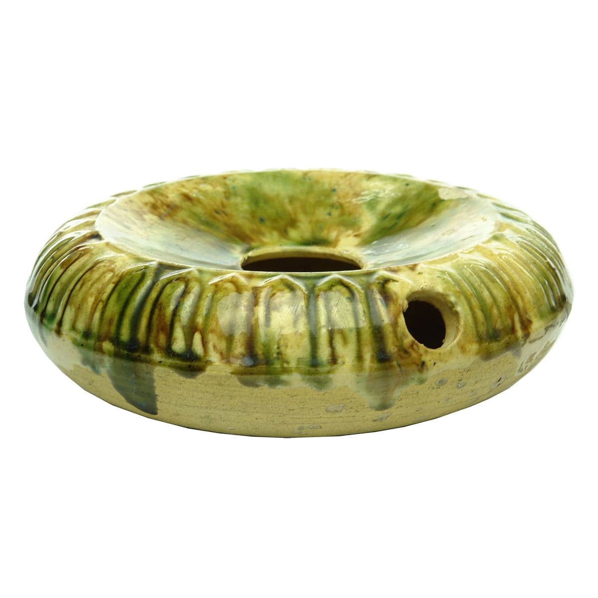 Majolica Glazed Spittoon. No makers marks.