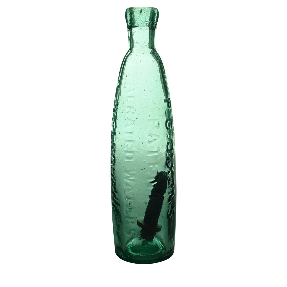 Stick Bottle. Dixon, Melbourne. Aqua. 10 oz. (Victoria)