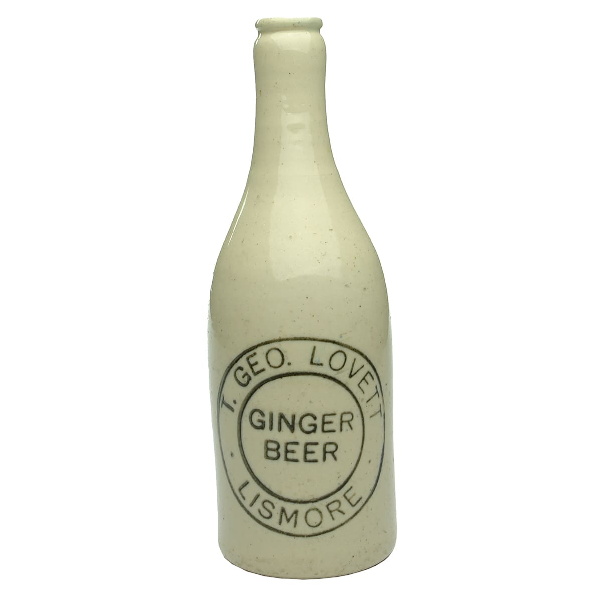 Ginger Beer. T. Geo. Lovett, Lismore. Champagne. All White. (New South Wales)