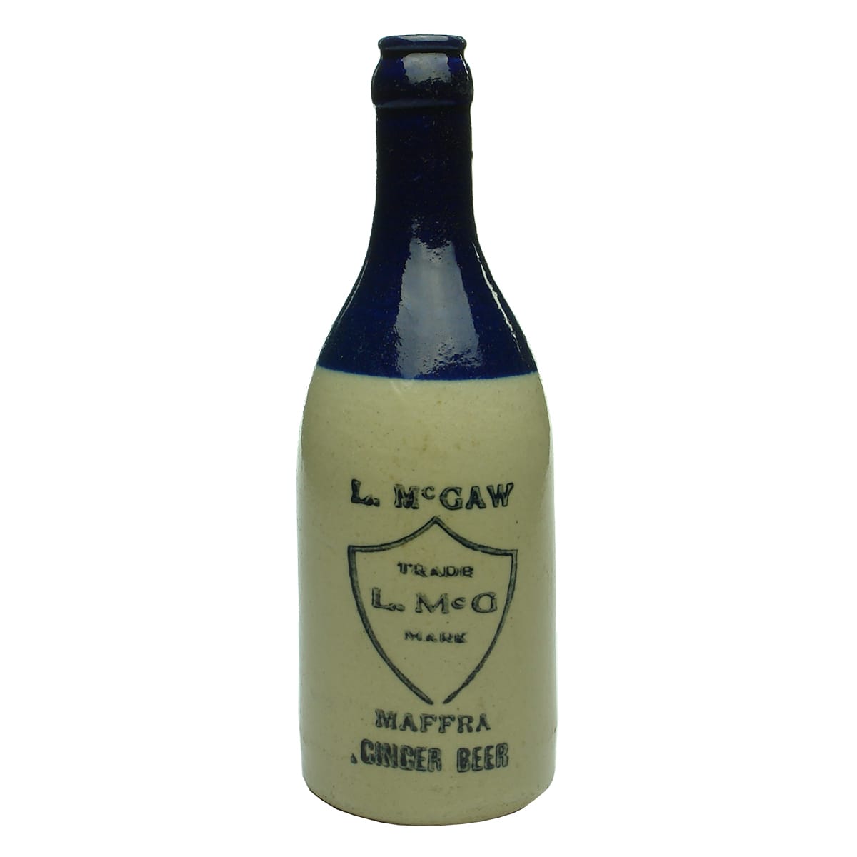 Ginger Beer. McGaw, Maffra. Crown Seal. Blue top. 10 oz. (Victoria)