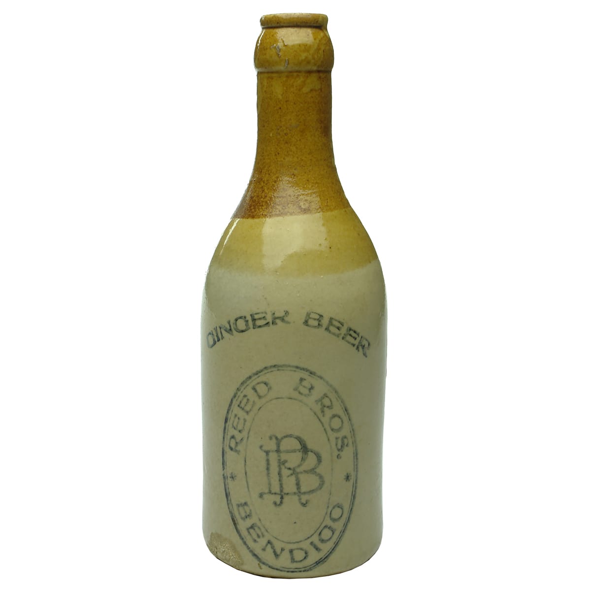 Ginger Beer. Reed Bros, Bendigo. Champagne. Crown Seal. Tri-Colour. (Victoria)