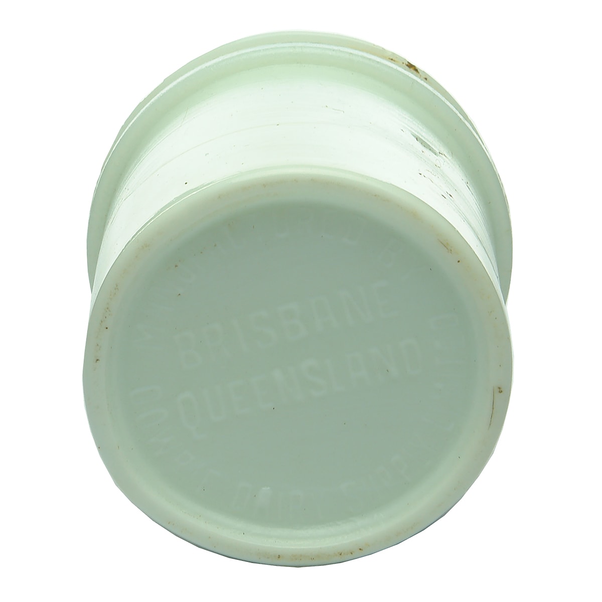 Jar. Gowrie Dairy Supply Limited, Brisbane. Milk glass. (Queensland)