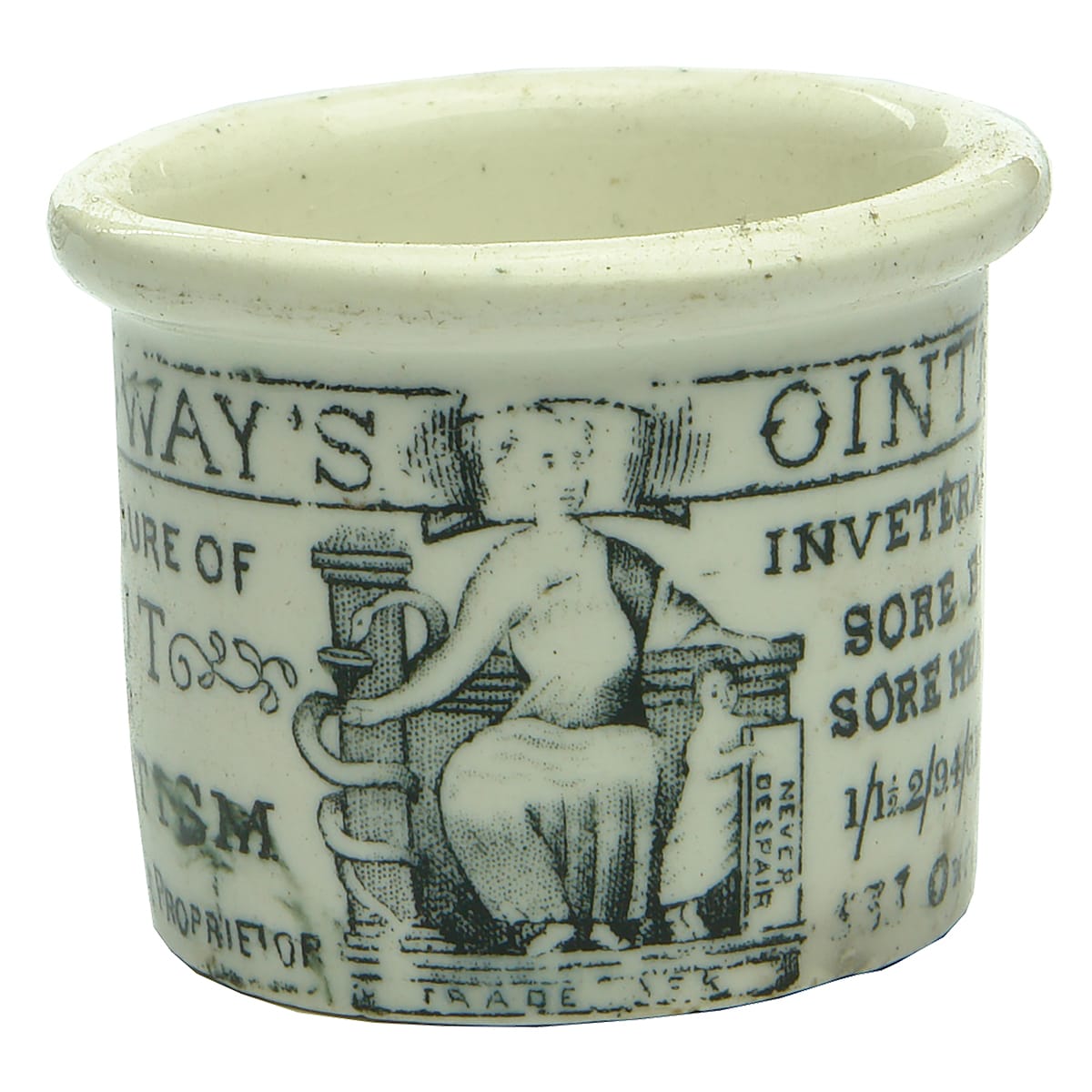 Ointment Pot. Holloway's Ointment. Oxford St., London.