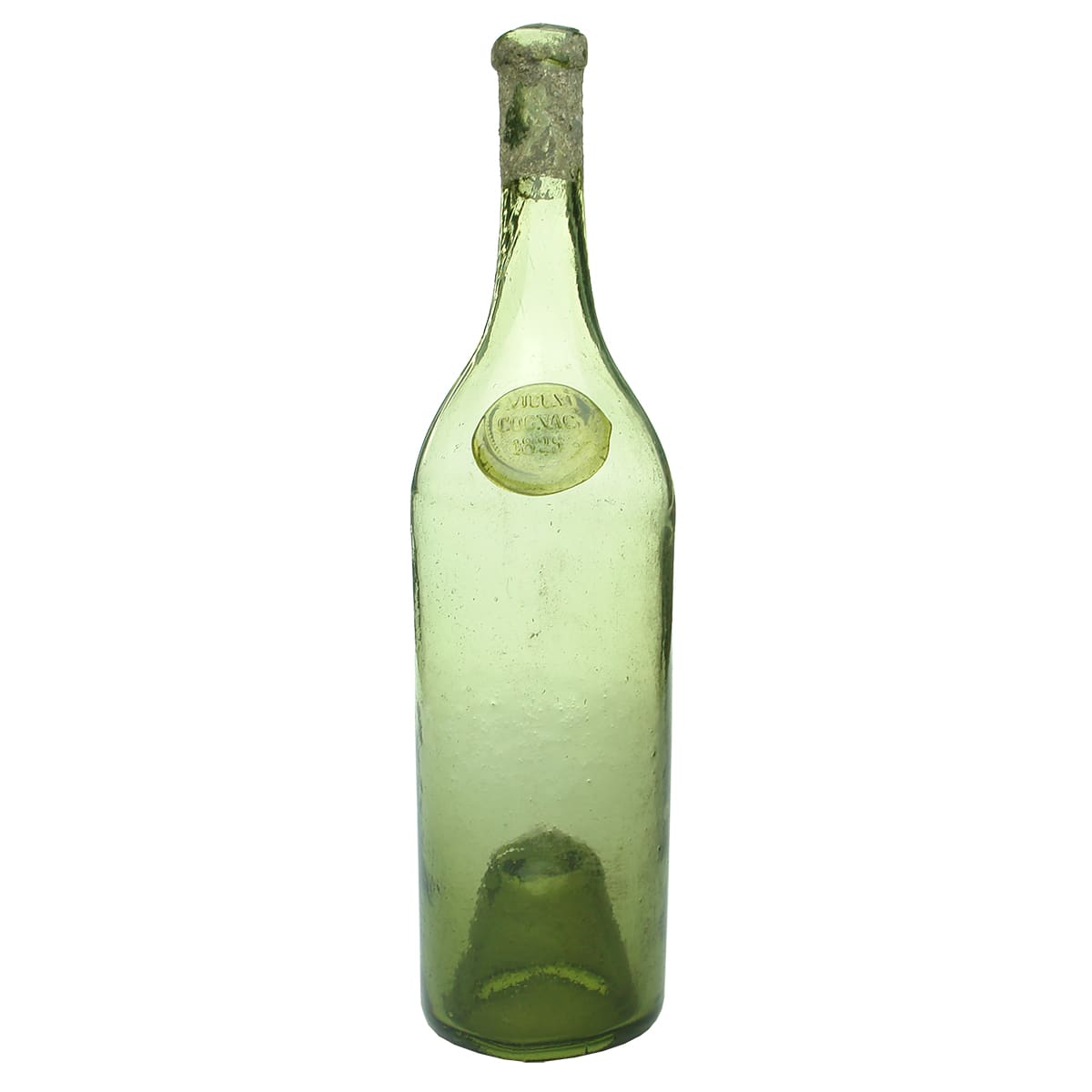 Cognac. Vieux Cognac 1825. (Seal Glued on appropriate bottle). Olive Green. 26 oz.
