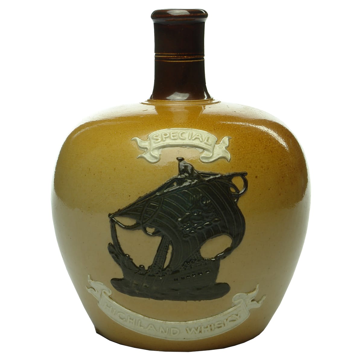 Whisky Jug. Galley of Lorne, Special Highland Whisky. Royal Doulton.