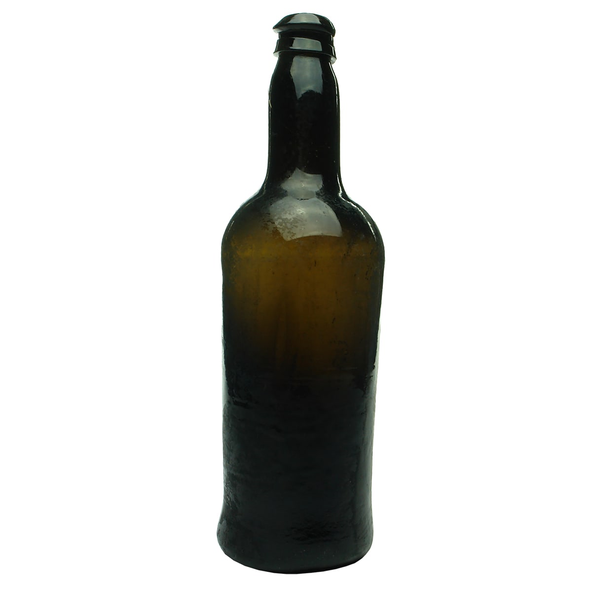 Black Glass. Sagged base 1820s wine.