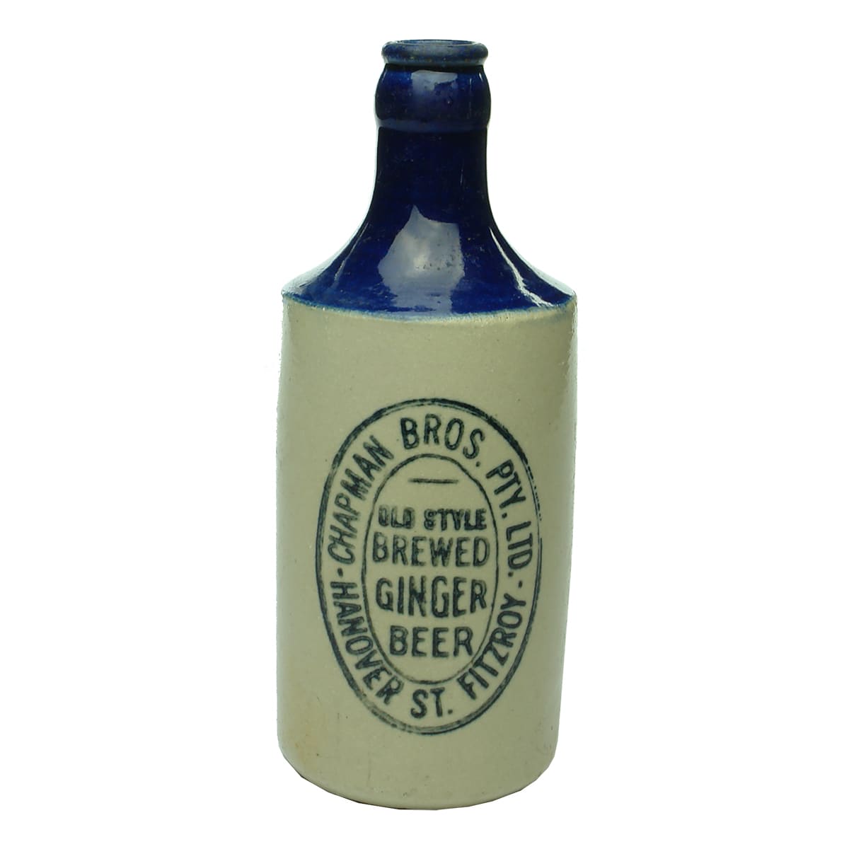 Ginger Beer. Chapman Bros., Fitzroy. Crown Seal. Dump. Blue Top. (Victoria)