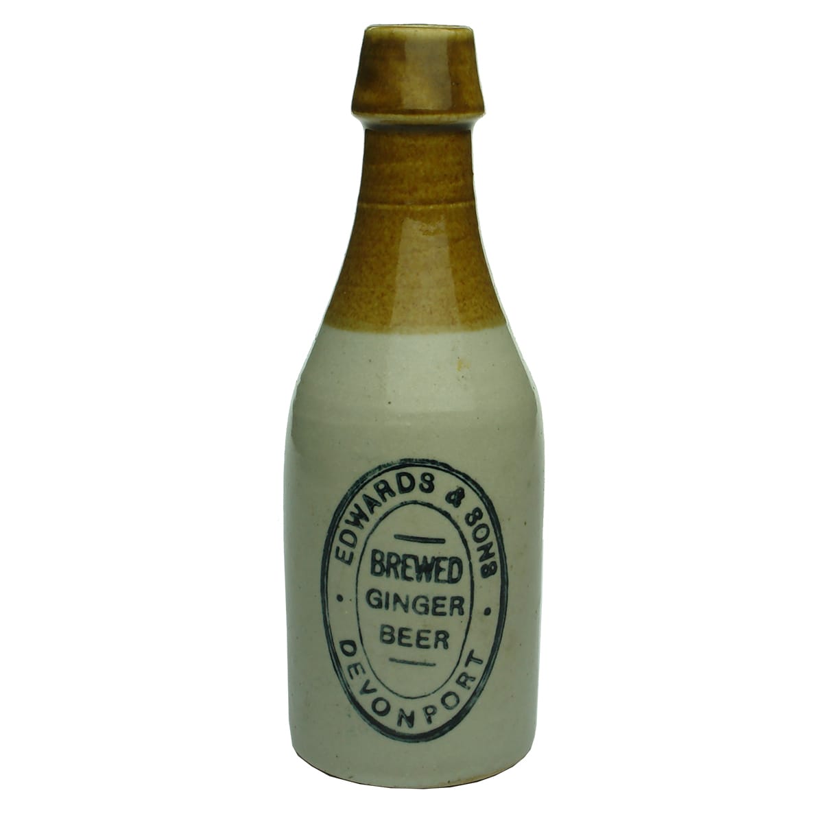 Ginger Beer. Edwards & Sons, Devonport. Tan Top. Champagne. Internal Thread. (Tasmania)