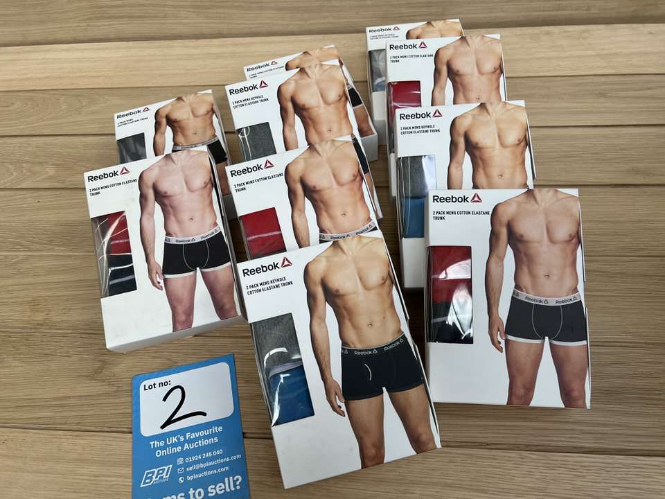 No Reserve Branded Reebok Performance Sportswear, Tops, Shorts & more Excellent Re-Sale opportunity No VAT on hammer