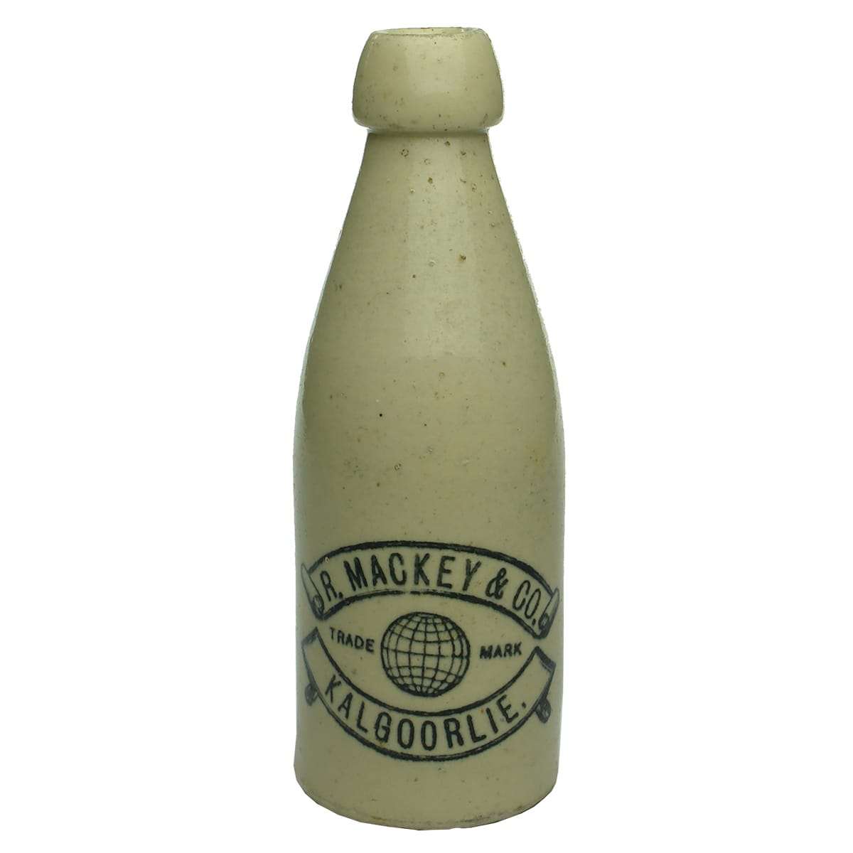 Ginger Beer. R. Mackey & Co., Kalgoorlie. Champagne. All White. Cork Stoppered. (Western Australia)