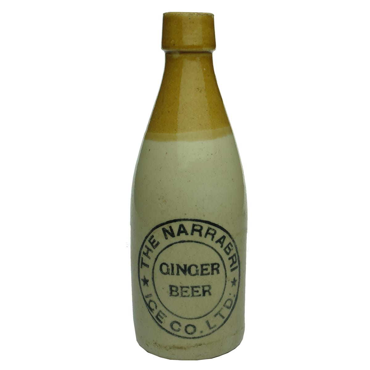 Ginger Beer. The Narrabri Ice Co. Ltd. Champagne. Cork Top. Tan Top. (New South Wales)