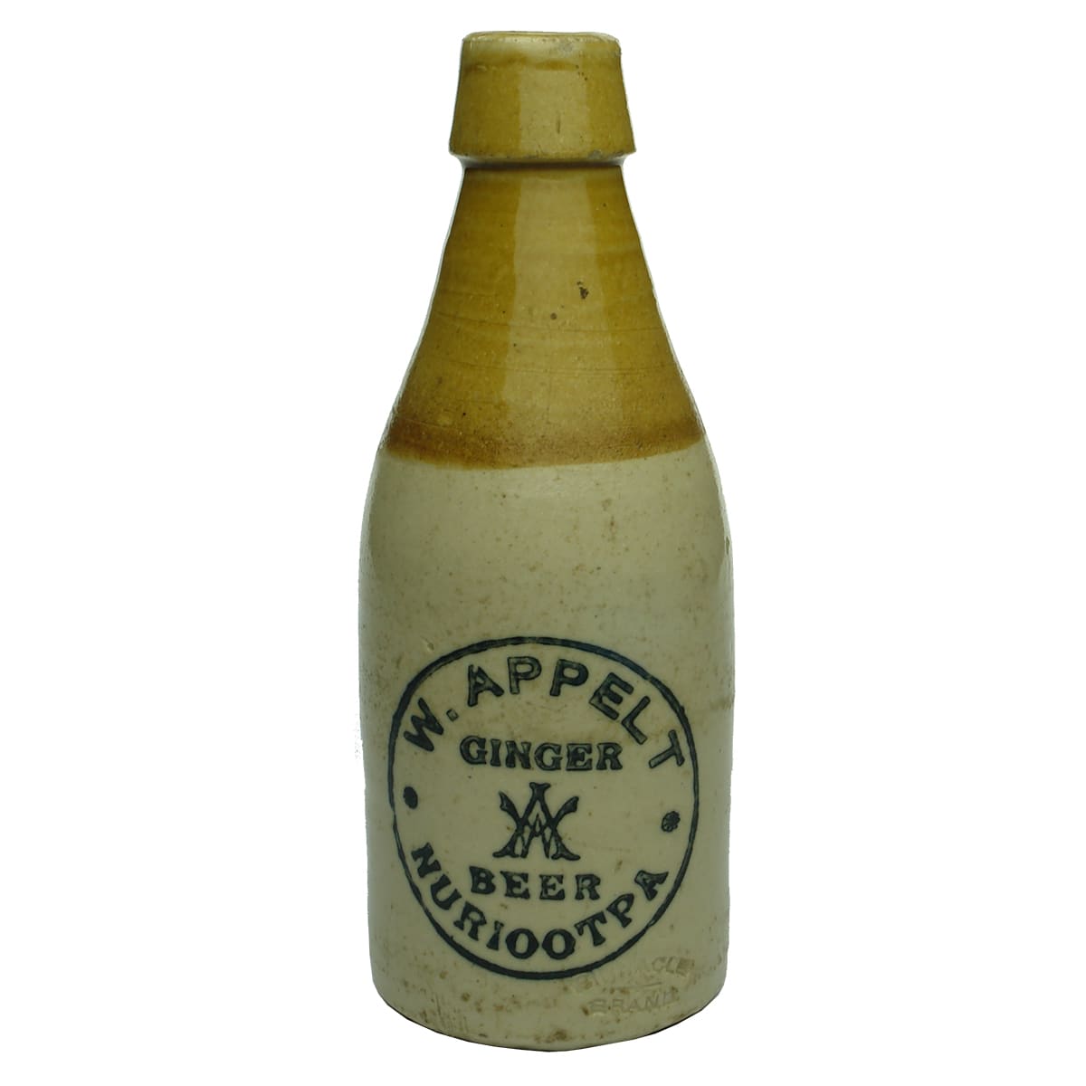 Ginger Beer. W. Appelt, Nuriootpa. Cork stopper. Champagne. Tan top. (South Australia)