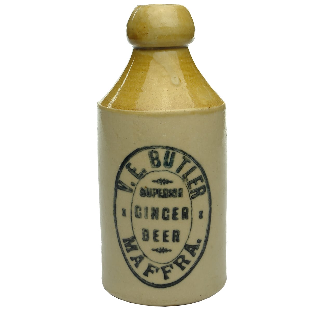 Ginger Beer. Butler, Maffra. Dump. Tan Top. 10 oz. (Victoria)