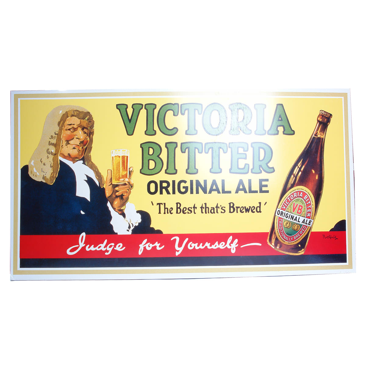 Poster. Victoria Bitter, Original Ale, Judge for Yourself.