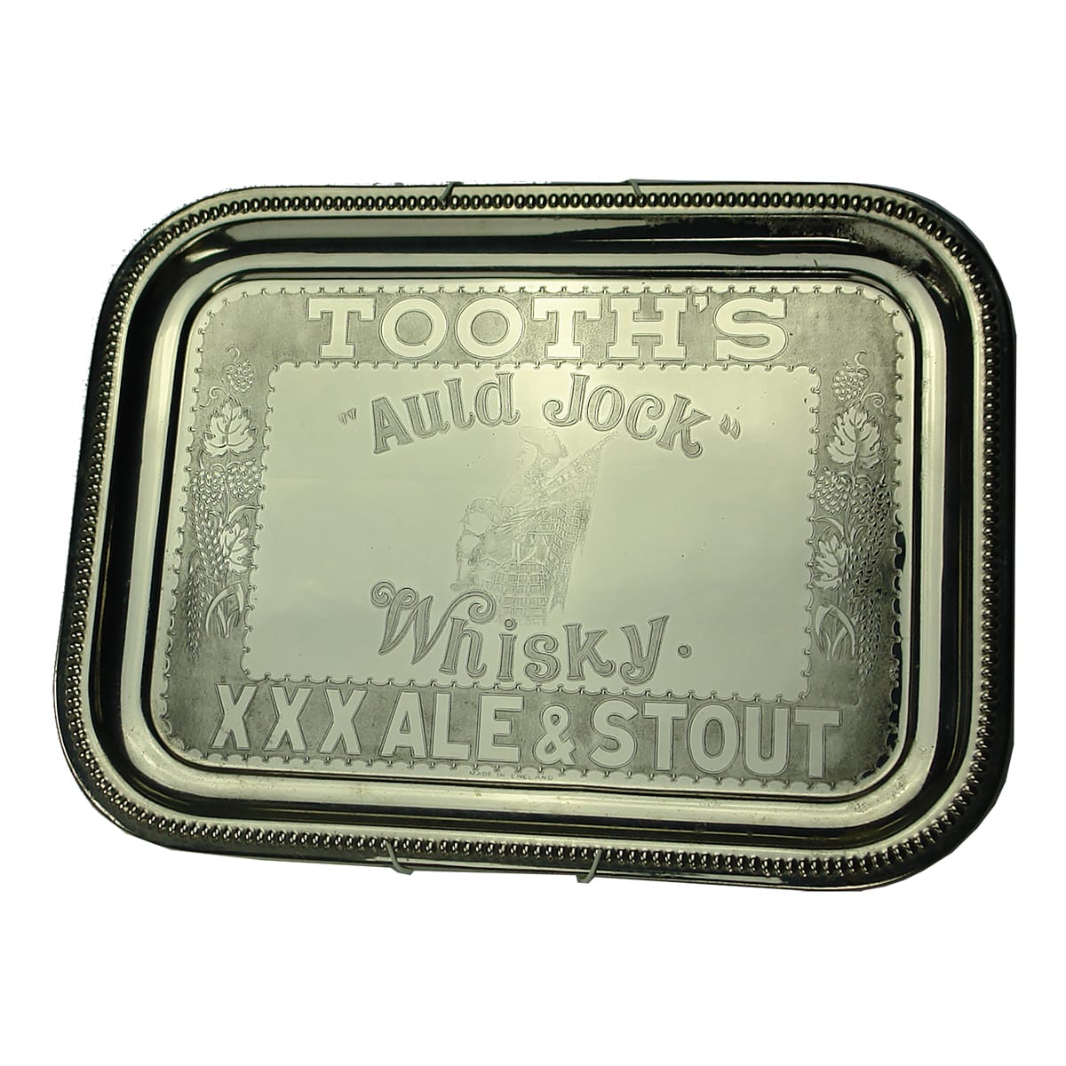 Serving Tray. Tooth's Auld Jock Whisky. XXX Ale & Stout. (Sydney, New South Wales)