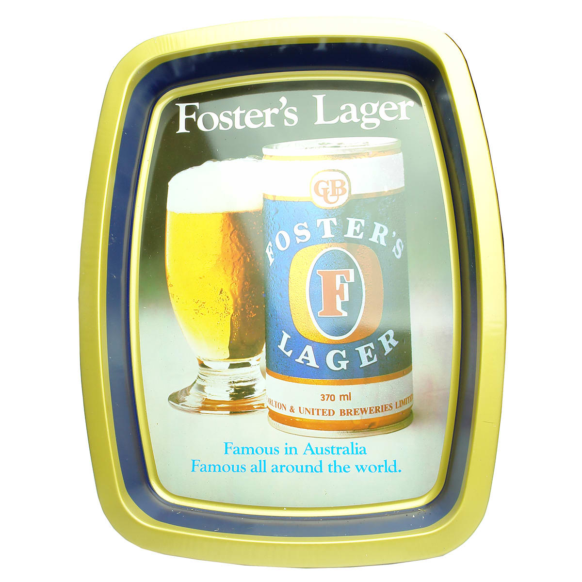Tray. Foster's Lager.