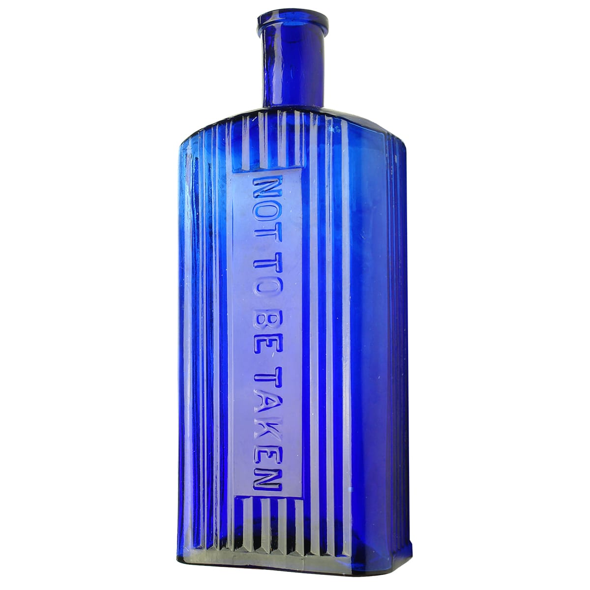 Poison. Not to be taken. Oblong. Cobalt Blue. 16 oz.