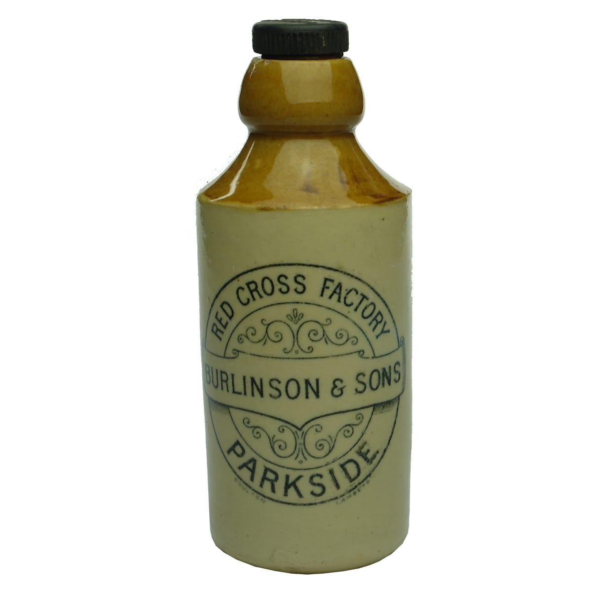 Ginger Beer.  Burlinson & Sons, Red Cross Factory, Parkside.  Internal Thread.  10 oz. (South Australia)