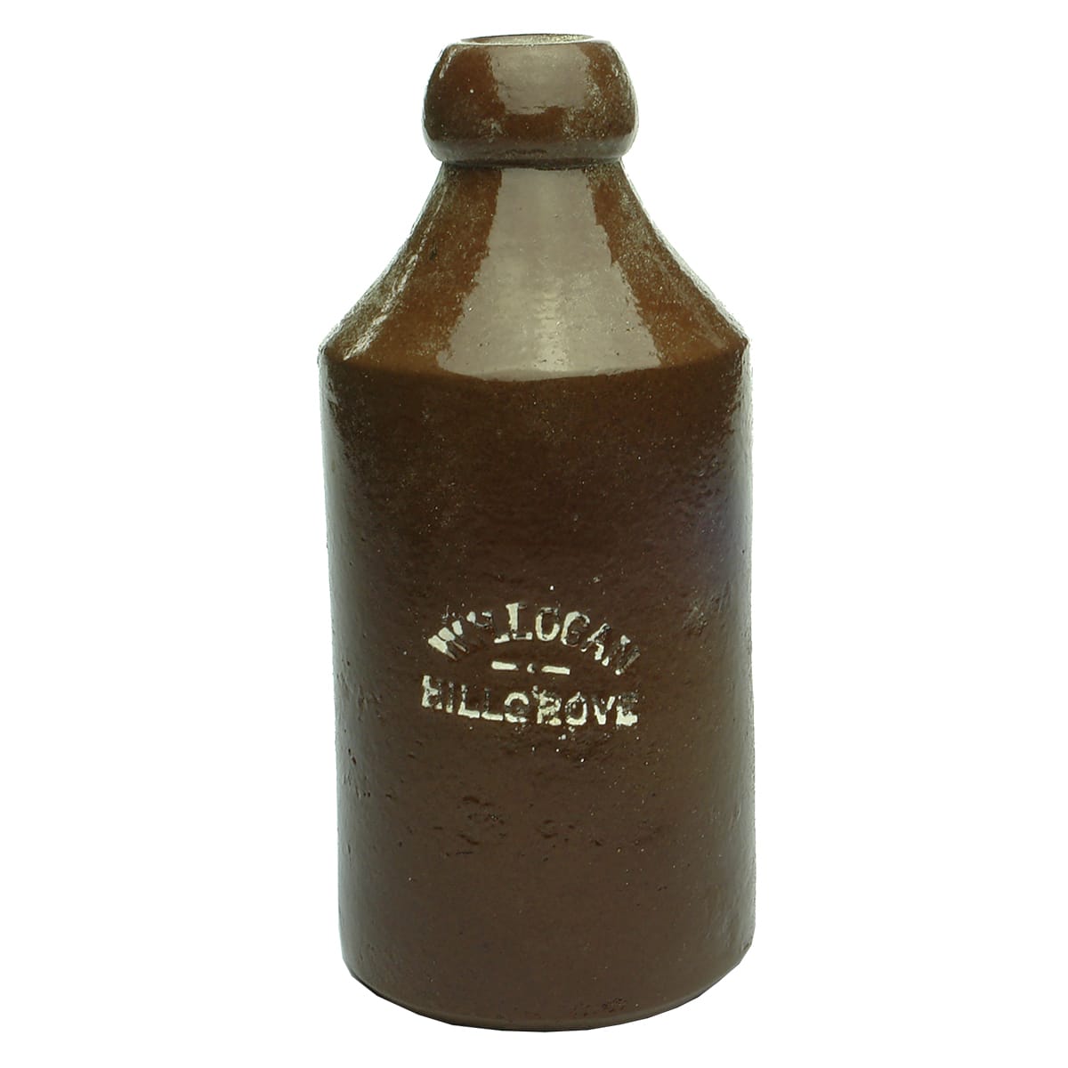 Ginger Beer. W. H. Logan, Hillgrove. Impressed. Salt Glaze. (New South Wales)