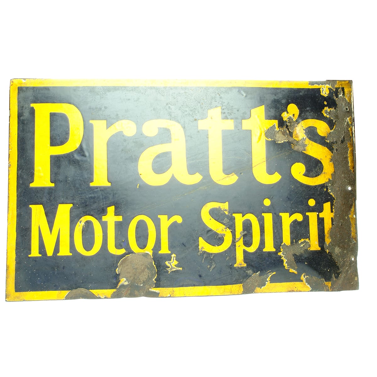 Pratt's Motor Spirit double sided enamel sign.