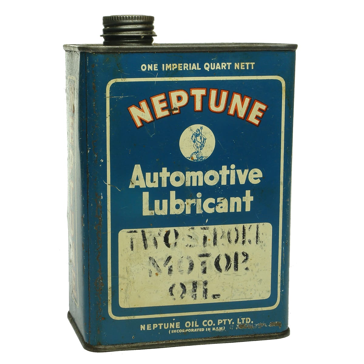 Oil Tin. Neptune Automotive Lubricant. Neptune Oil Co. Pty. Ltd.