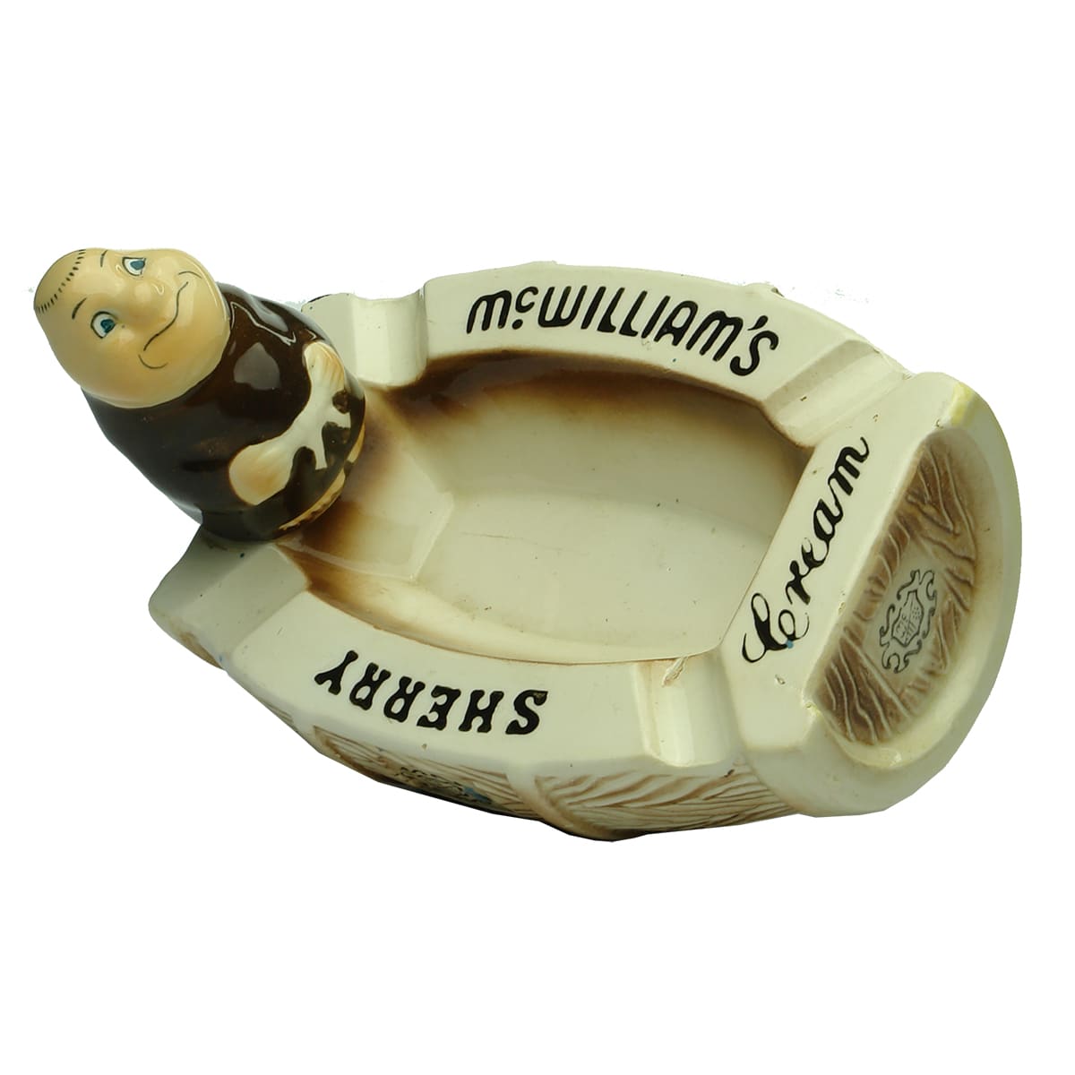 Advertising Ash Tray. McWilliams Cream Sherry. Ceramic.