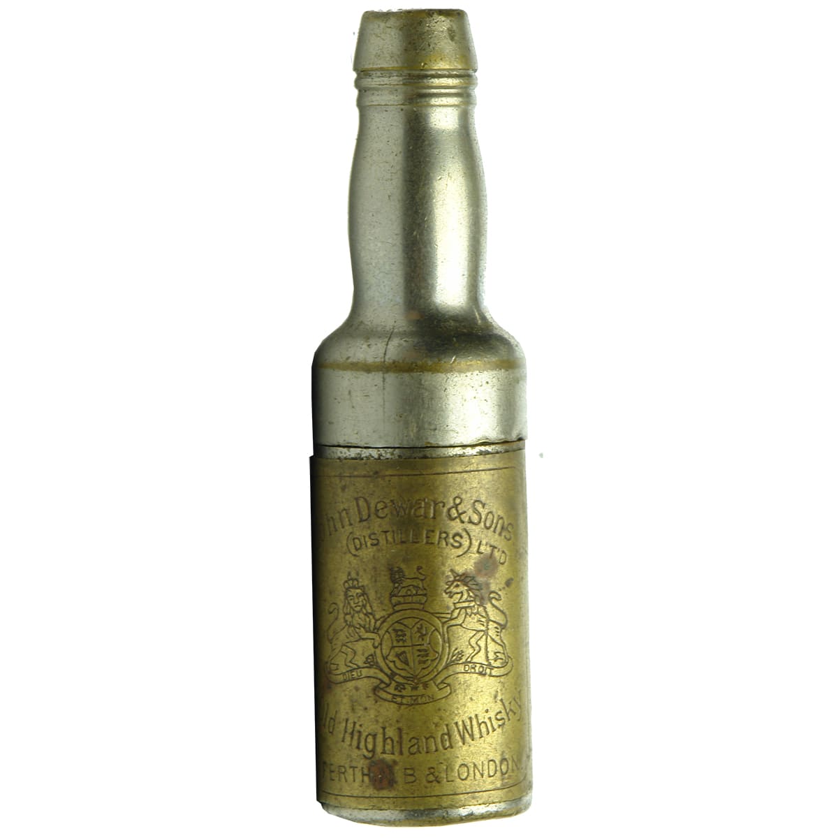 Corkscrew. Bottle shaped advertising John Dewar Whisky.