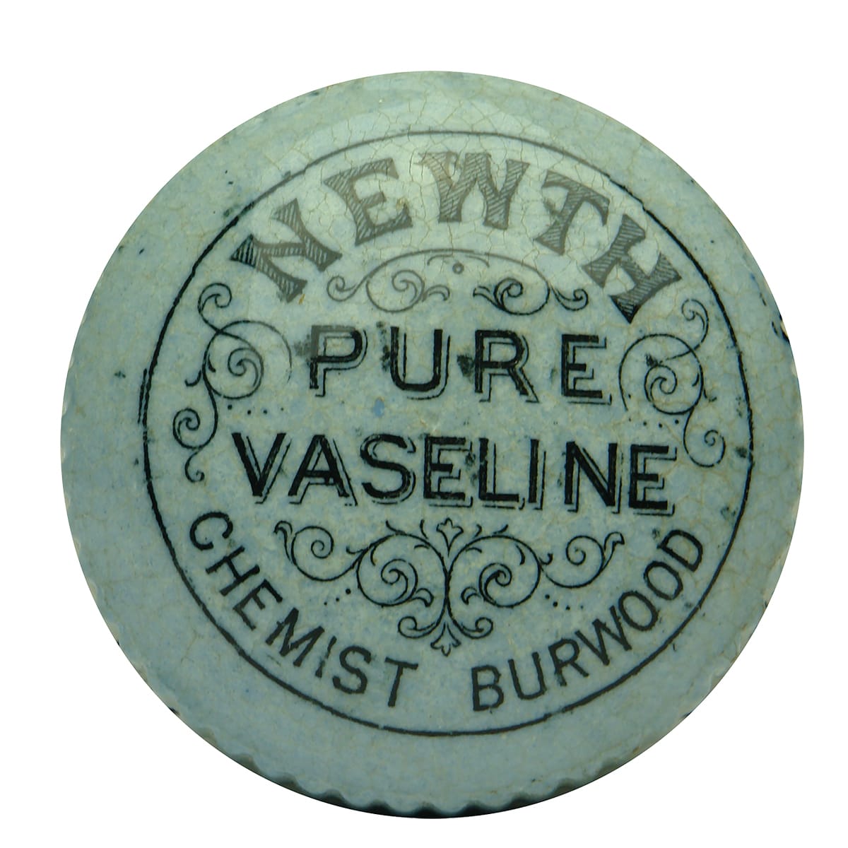 Pot Cap. Newth Pure Vaseline, Burwood. (Sydney, New South Wales)