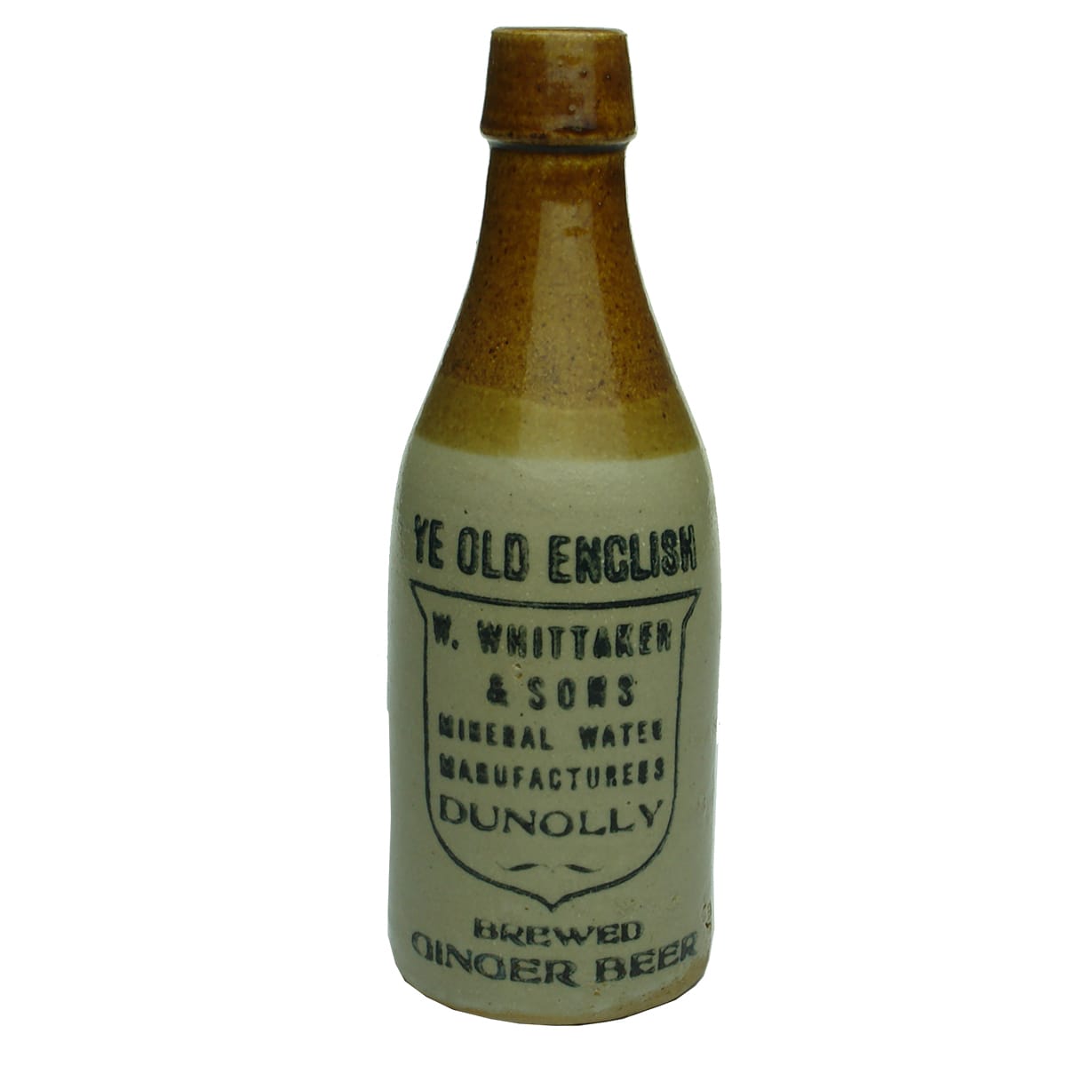 Ginger Beer. W. Whittaker & Sons, Dunolly. Champagne. Tan Top. (Victoria)