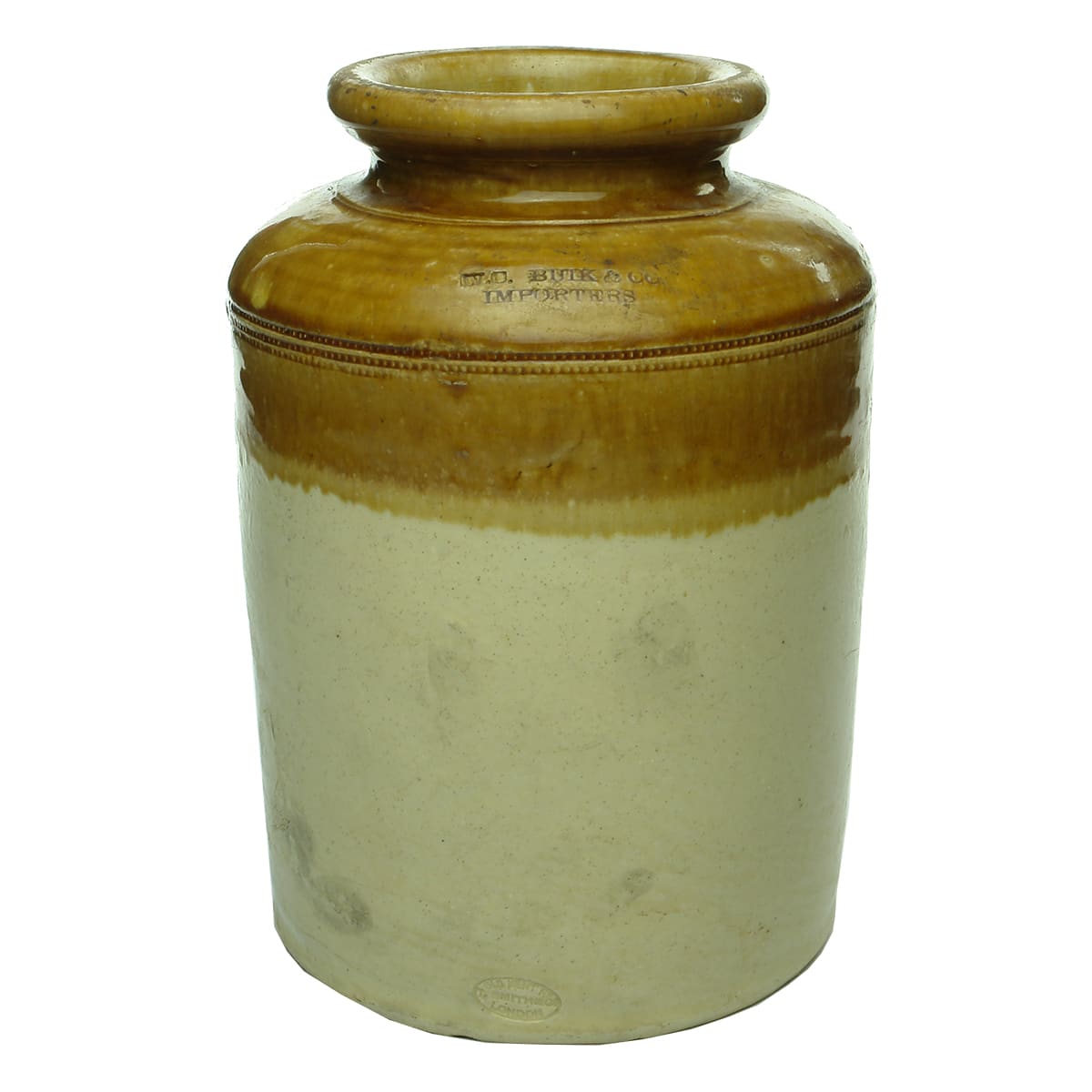 Jar. W. C. Buik & Co Importers. Half Gallon. (Adelaide, South Australia)