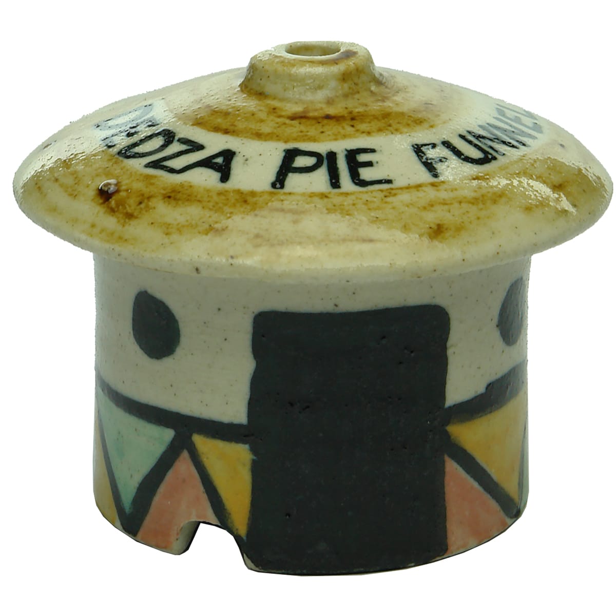 Dedza Pie Funnel. Small multi coloured hut.